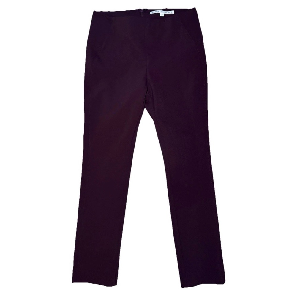Veronica Beard Women's Scuba Slim-Fit‎ Crop Pant Size 4 Burgundy